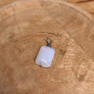 Pendentif en Opalite et Labradorite – Bélière Argentée