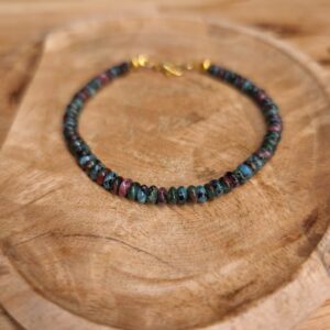 Bracelet en Épidote Zoïsite naturelle